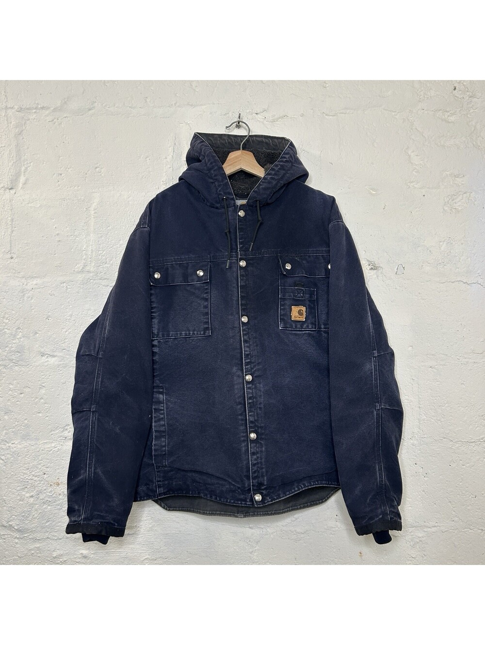 Y2K Carhartt Hooded Multi-Pocket Jacket “Midnight Blue" J284